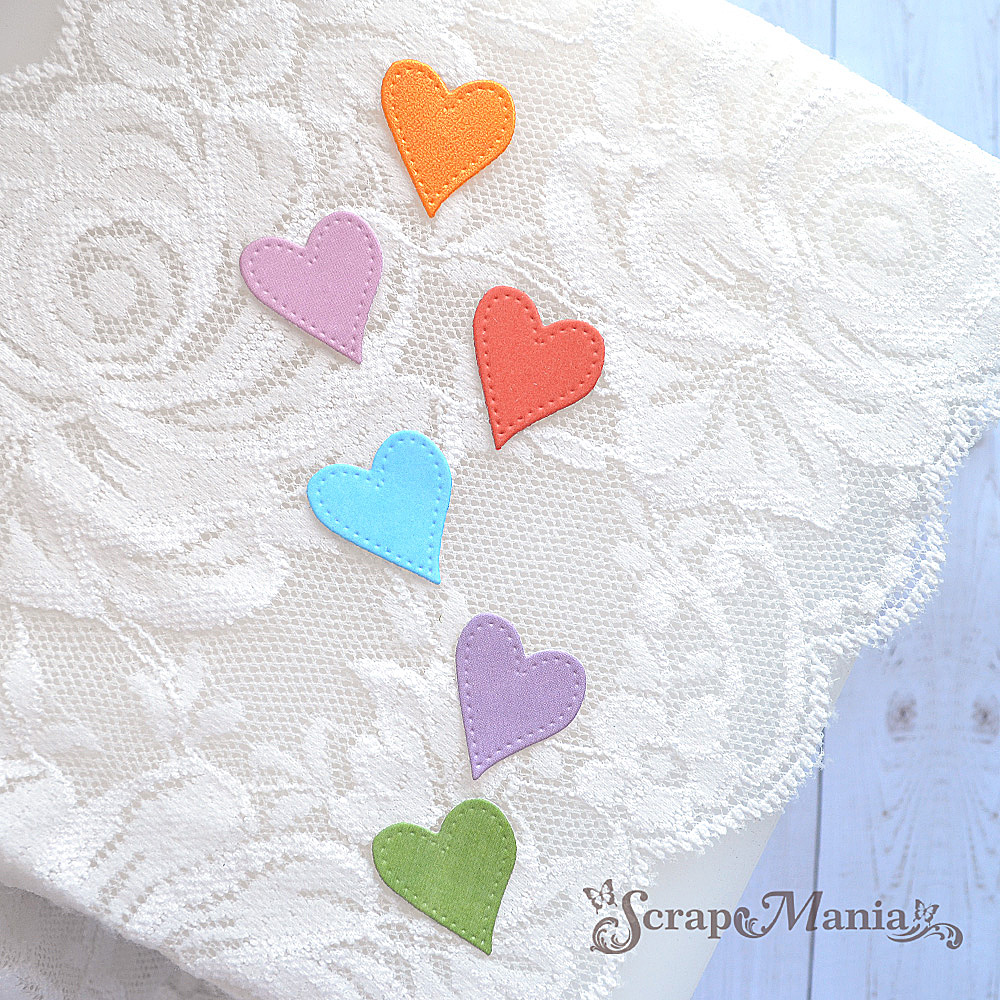 Нож "Этника новогодняя. Сердечко", 2х2,2 см (ScrapMania)