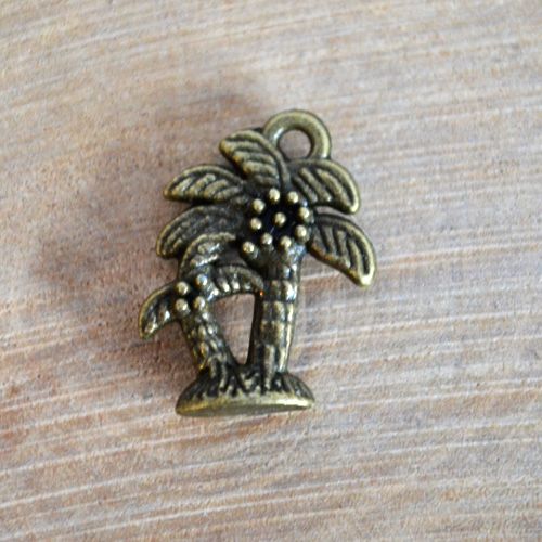 Подвеска металлическая "Три пальмы", цвет бронзовый