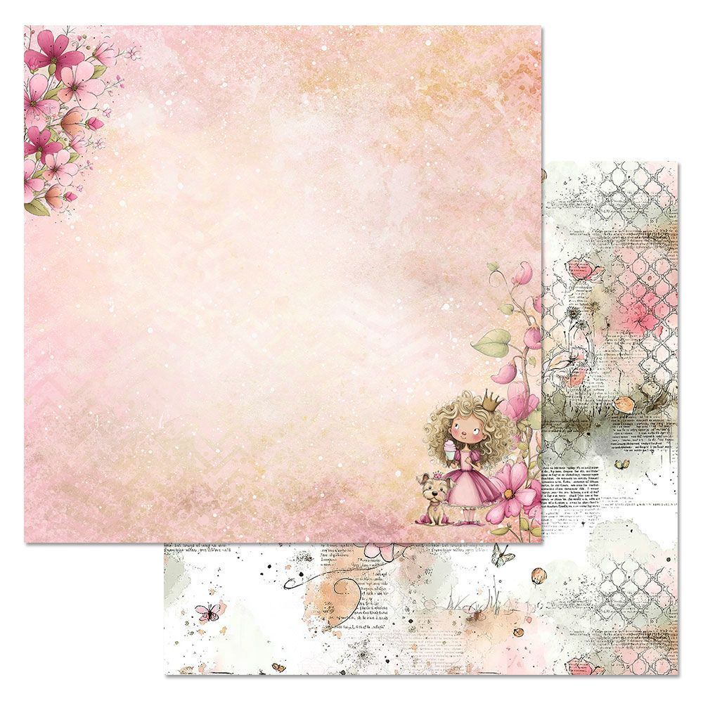 Набор бумаги 20х20 см "Маленькая королева", 12 листов (ScrapMania)