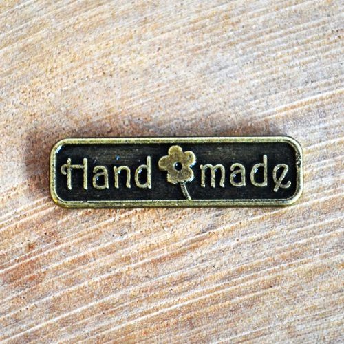 Металлическое украшение "Hand made", цвет бронзовый