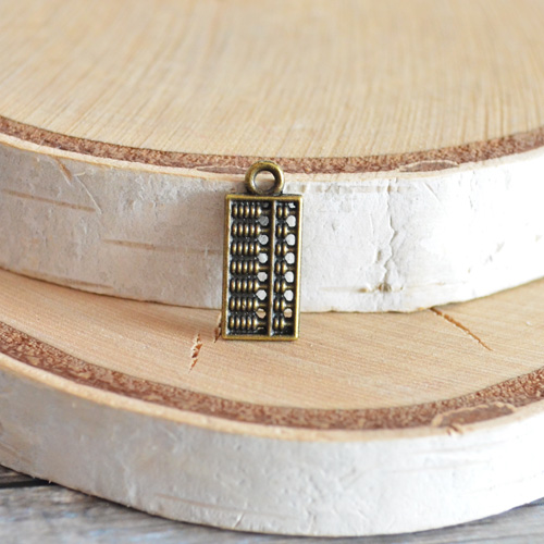 Подвеска металлическая "Счеты", цвет бронзовый