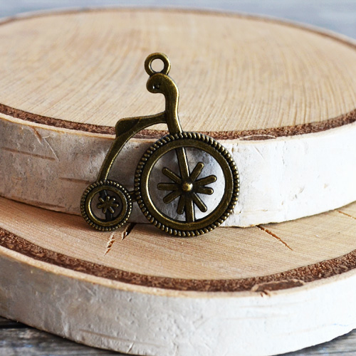 Подвеска металлическая "Велосипед ретро", цвет бронзовый