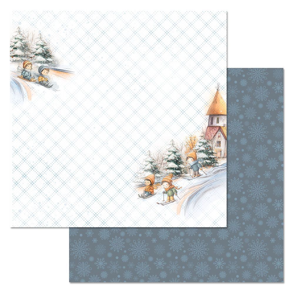 Бумага "Снежинки-мандаринки. Крутой спуск" (ScrapMania)