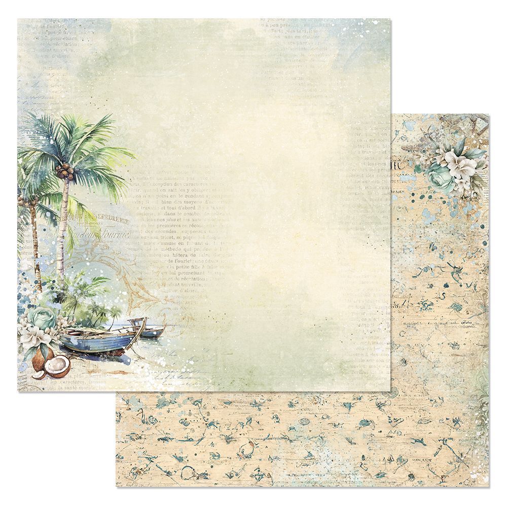Набор бумаги 30,5х30,5 см "Тропический рай", 12 листов (ScrapMania)