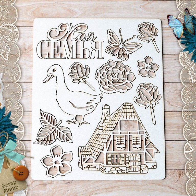 Чипборд "Родной дом" (ScrapMania)
