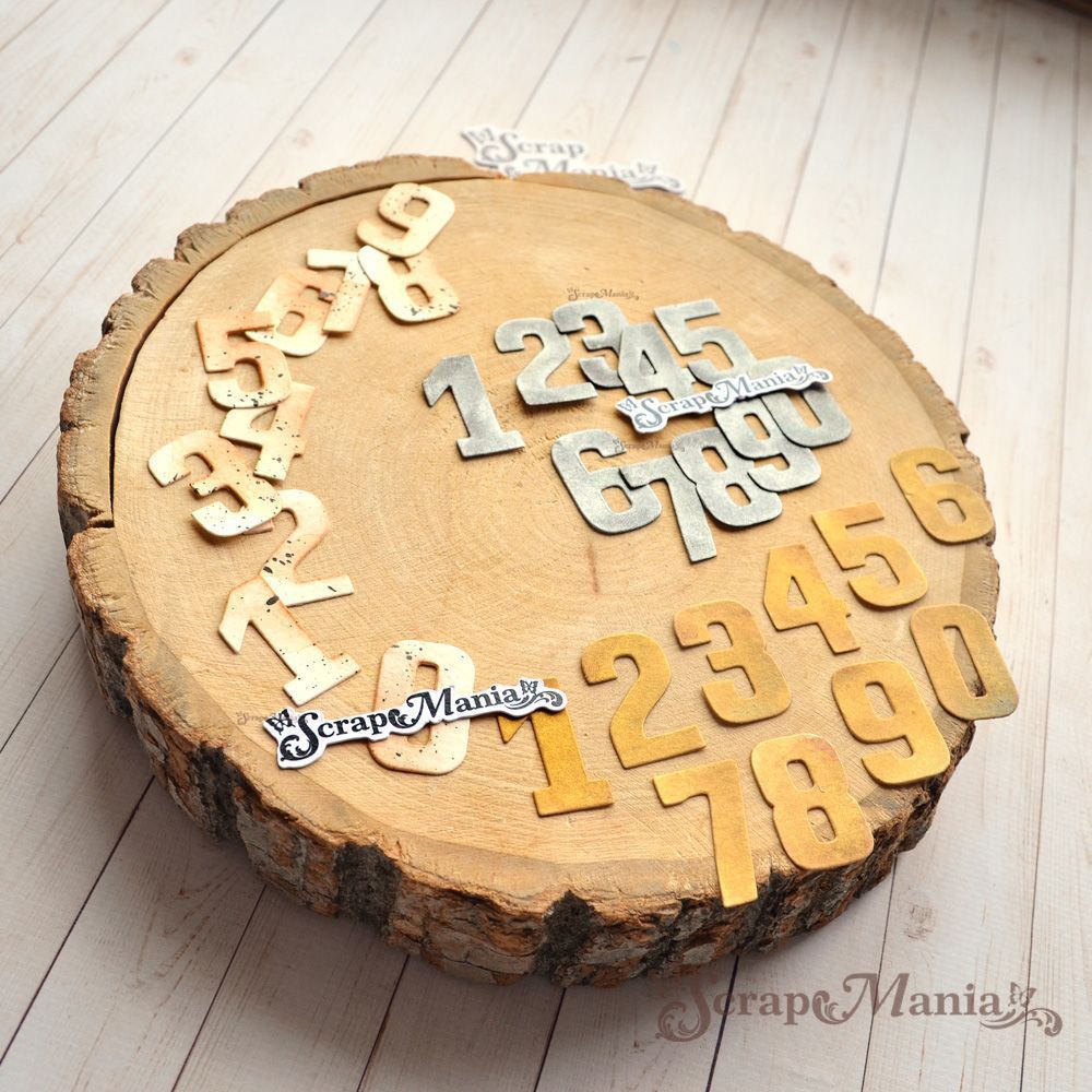 Нож "Старый архив. Цифры объемные", 1,6х2,6 см (ScrapMania)