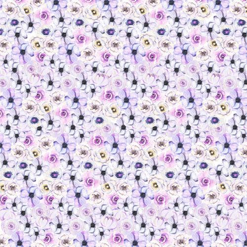 Бумага "Этника. Лиловое сияние. Цветы" (ScrapMania)