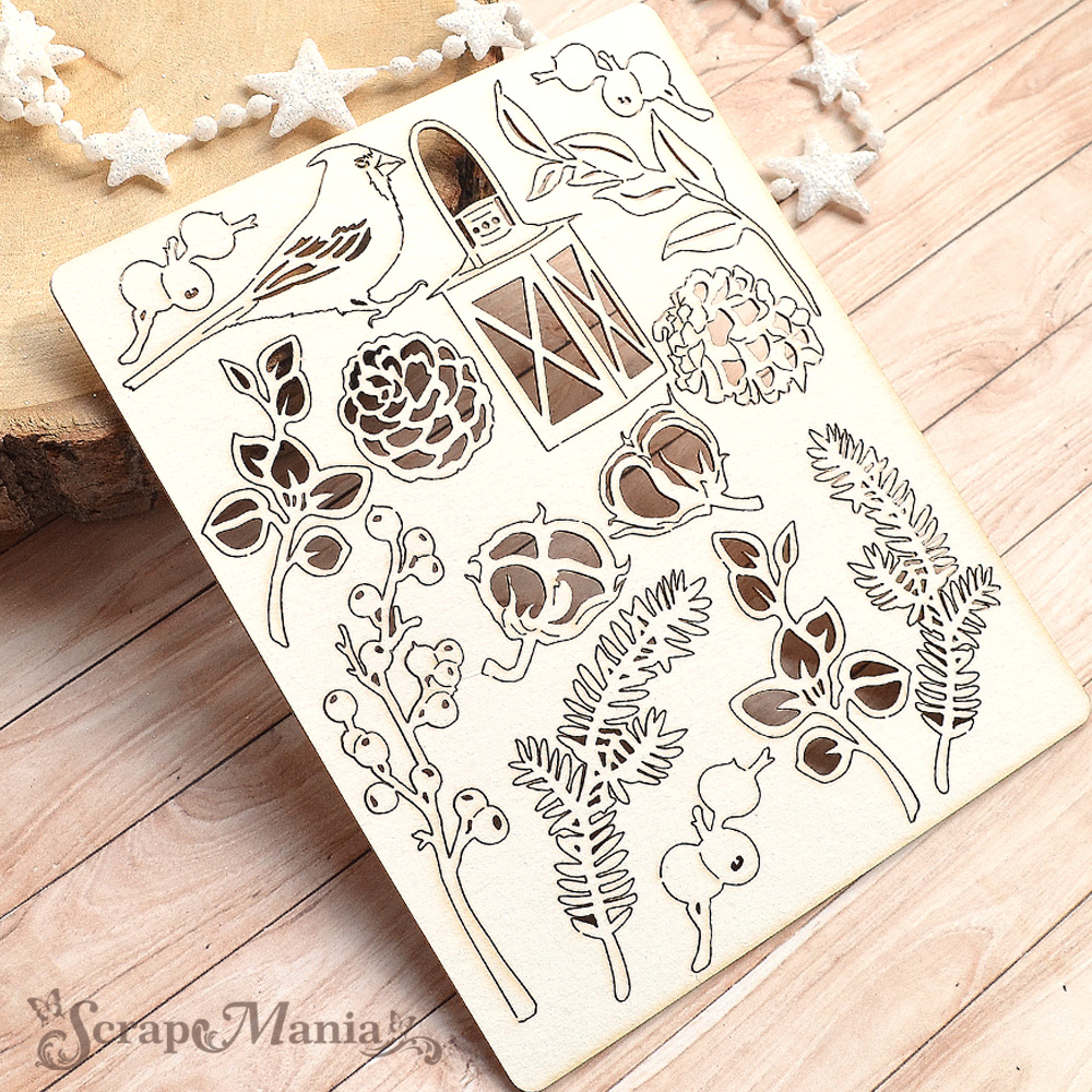 Чипборд "Новогодние традиции. Веточки" (ScrapMania)