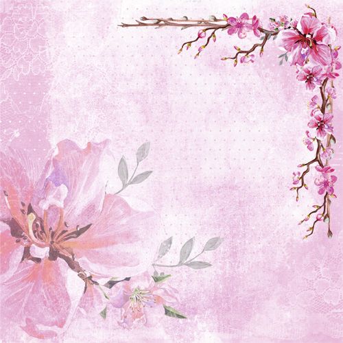 Бумага "Аромат вишни. Цветочная феерия" (ScrapMania)