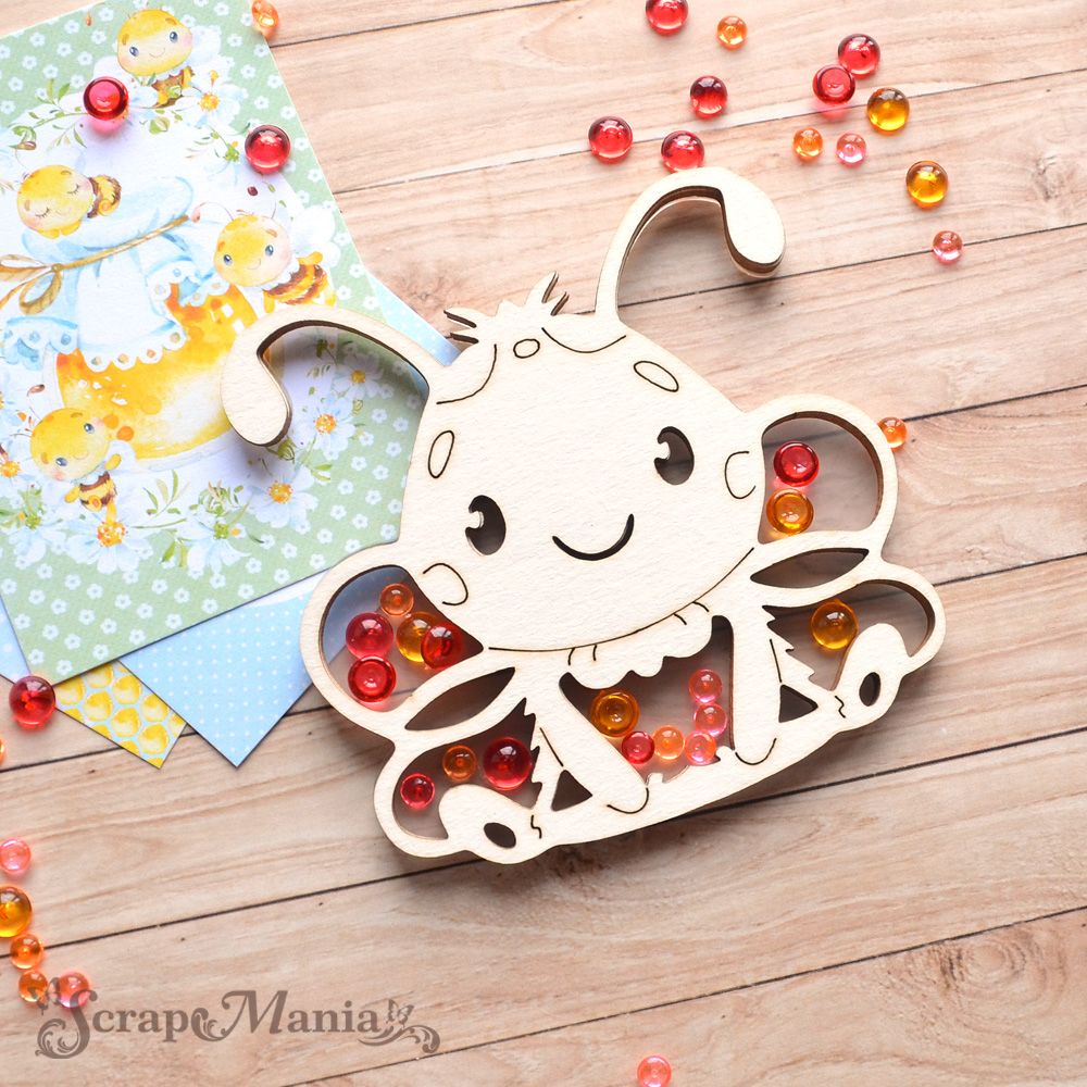 Шейкер "Пчелки", большой (ScrapMania)