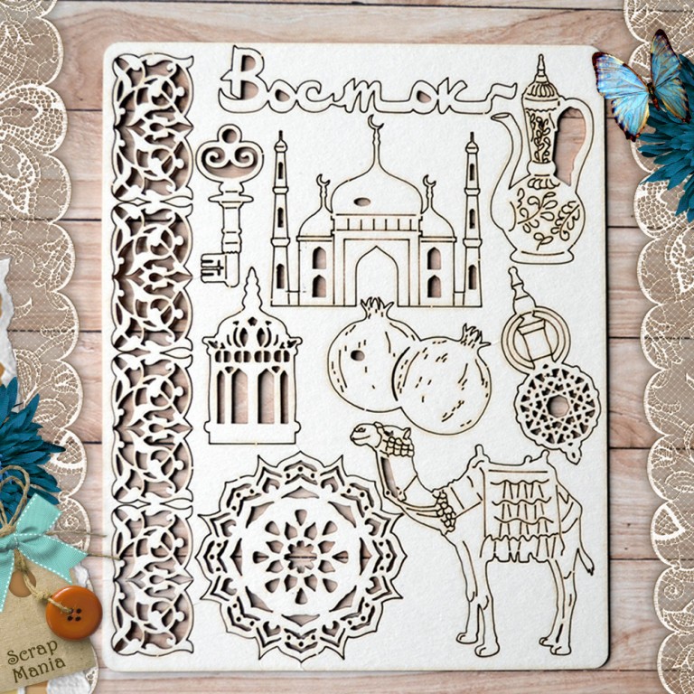Чипборд "Сердце востока"  (ScrapMania)
