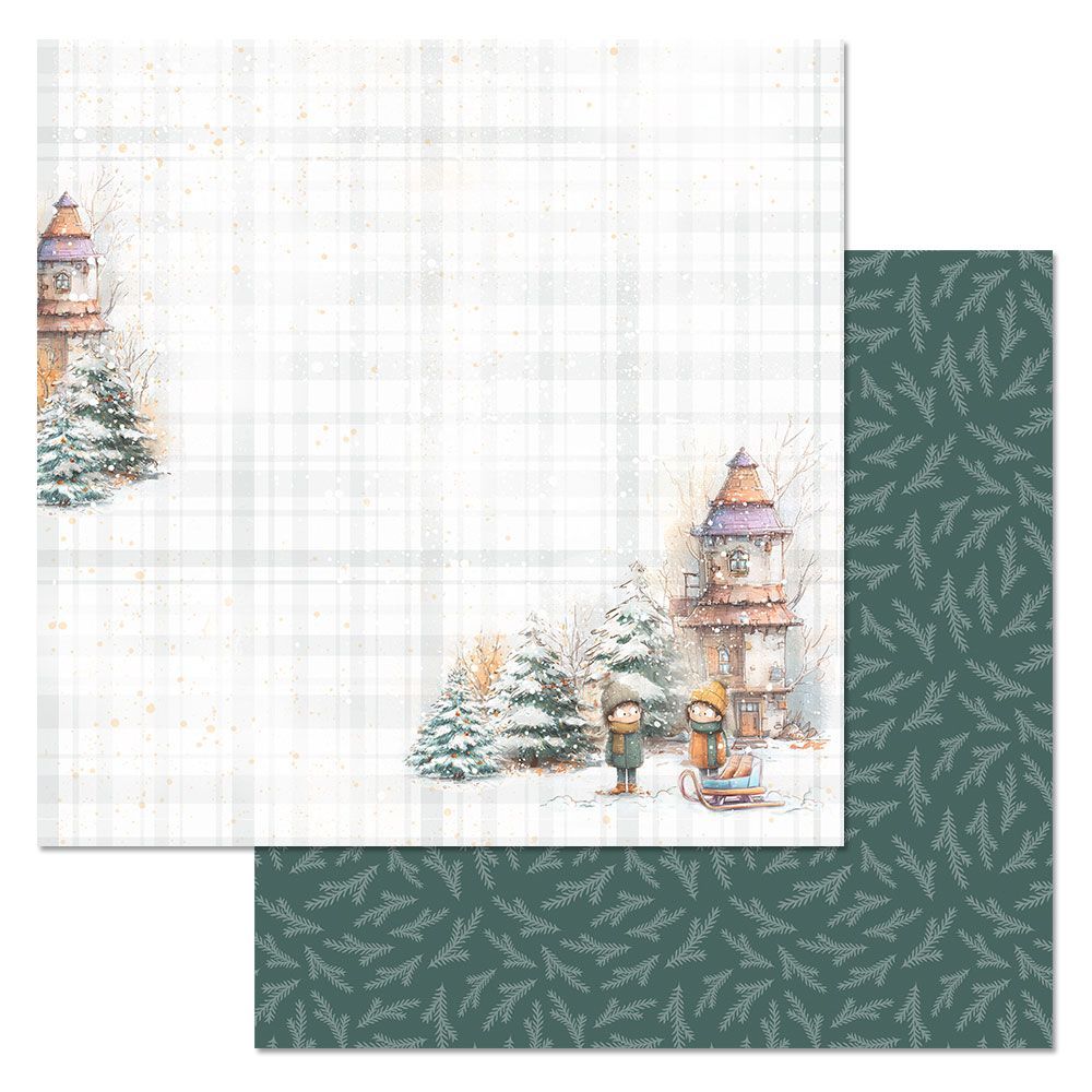 Бумага "Снежинки-мандаринки. Привет" (ScrapMania)