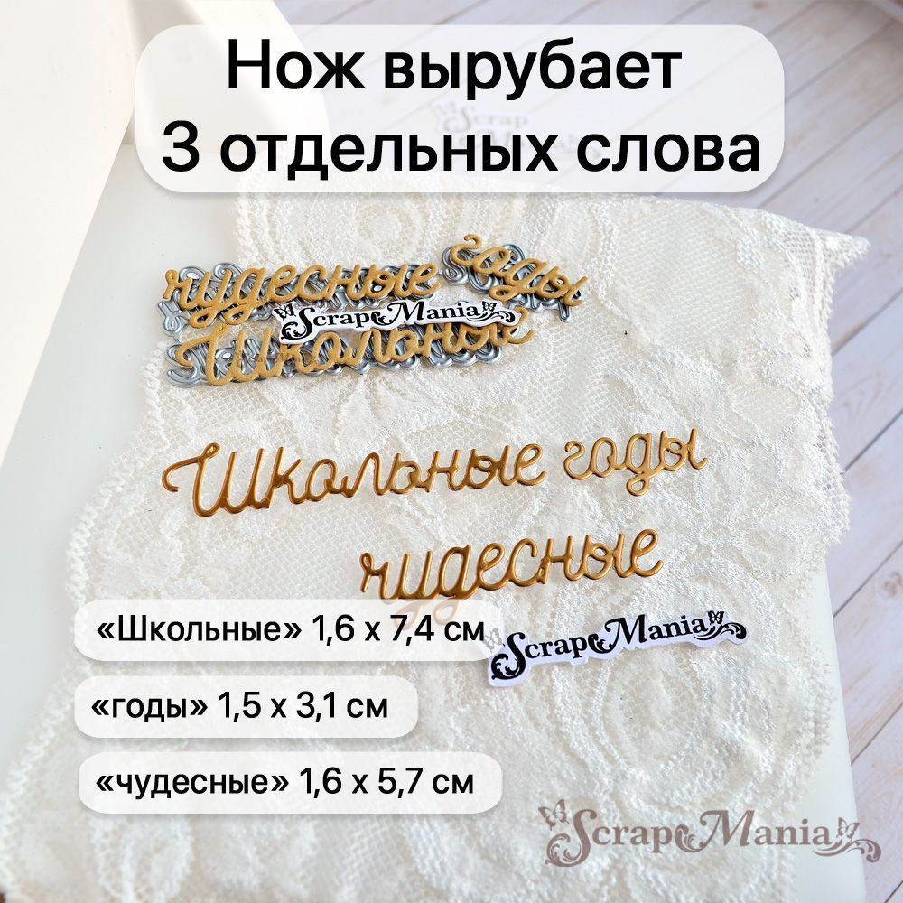 Нож "Школьная жизнь. Школьные годы чудесные", 1,6х7,4 см (ScrapMania)