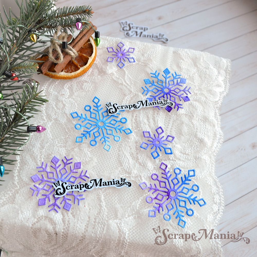 Нож "Сказка на Новый Год. Снежинки-ягодки", 3,8х3,8 см (ScrapMania)