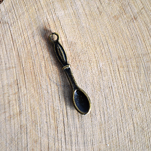 Подвеска металлическая "Ложка столовая", цвет бронзовый