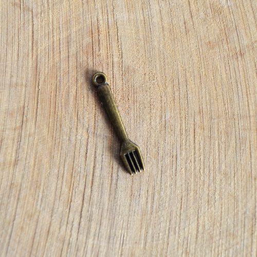 Подвеска металлическая "Вилка", цвет бронзовый