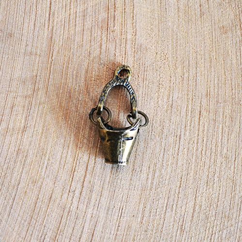 Подвеска металлическая "Ведерко", цвет бронзовый