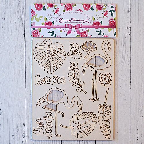 Чипборд "Роскошный фламинго" (ScrapMania)