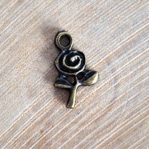 Подвеска металлическая "Розочка. Мини", цвет бронзовый