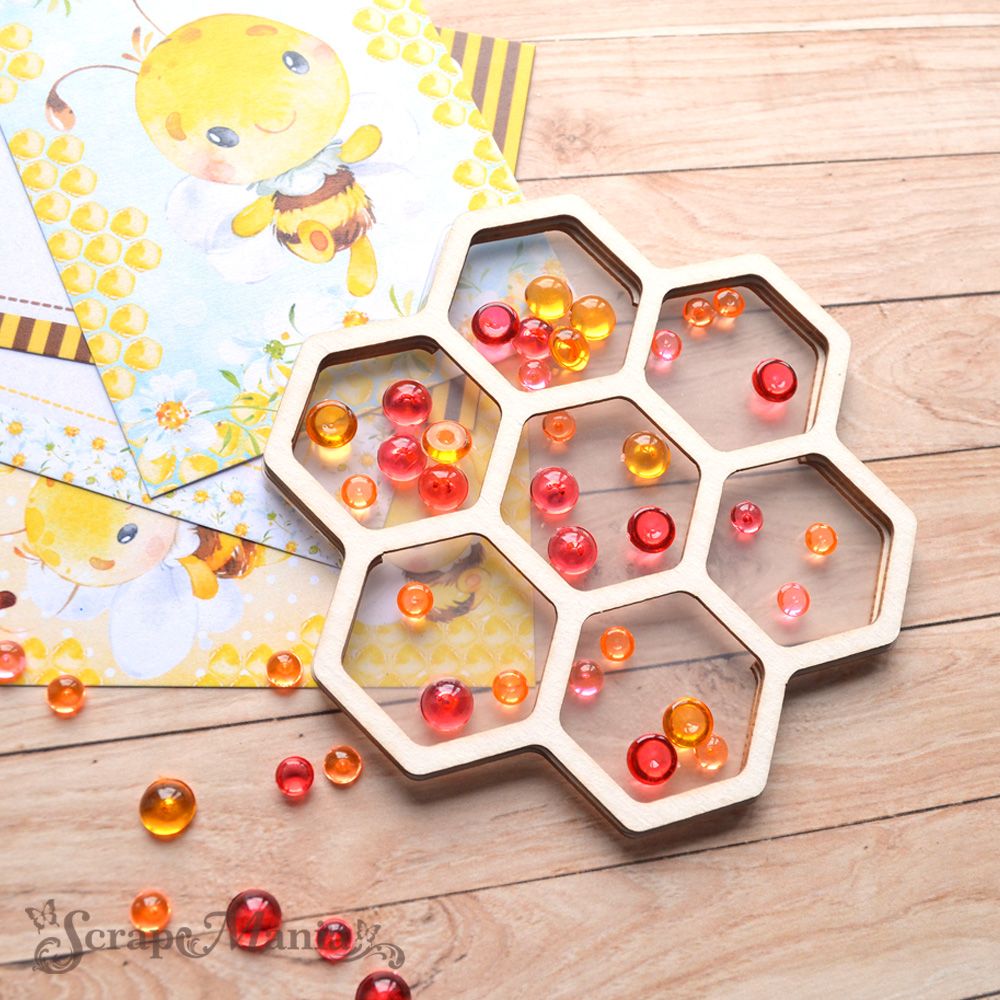 Шейкер "Пчелки. Соты большие" (ScrapMania)