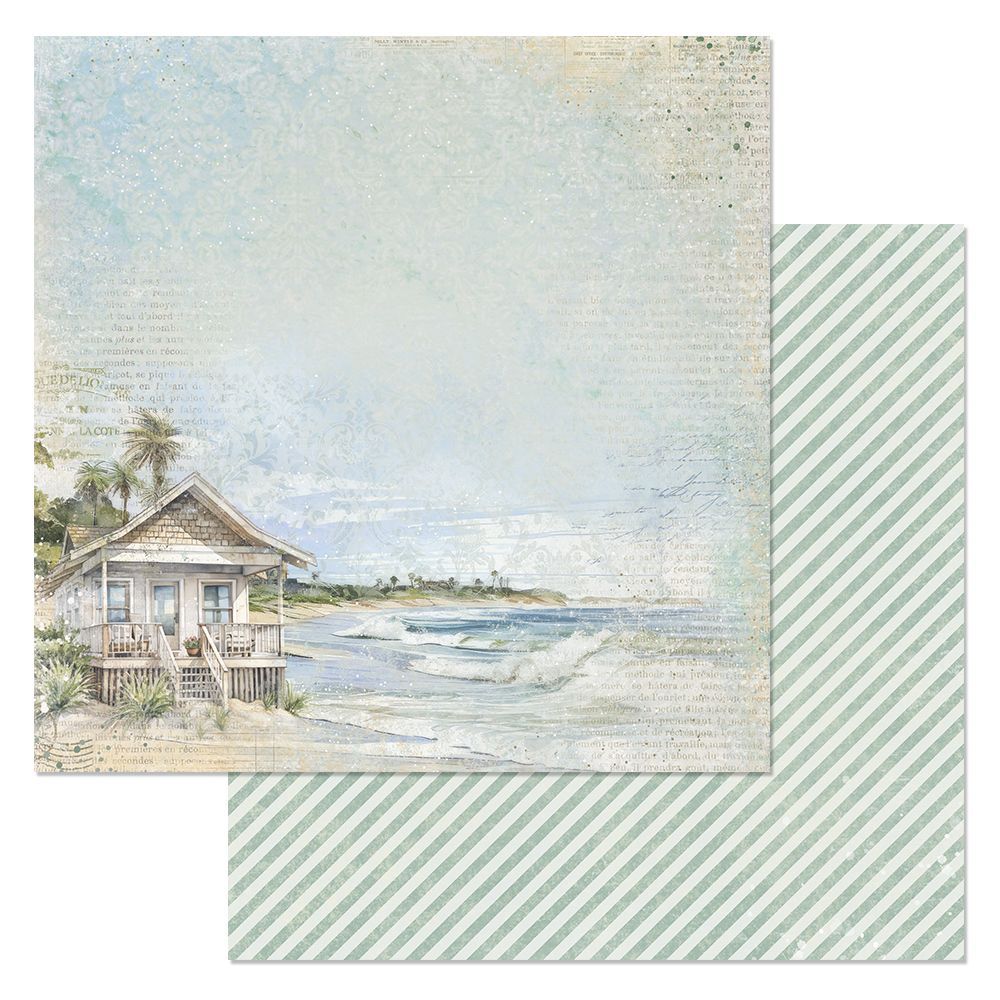 Набор бумаги 30,5х30,5 см "Тропический рай", 12 листов (ScrapMania)