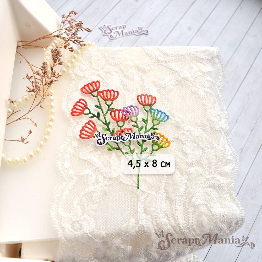 Нож "Длинные растения. Полевое соцветие", 4,5х8 см (ScrapMania)