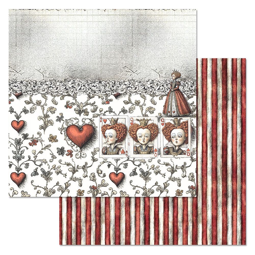 Набор бумаги 20х20 см "Алиса и Чеширский кот", 12 листов (ScrapMania)