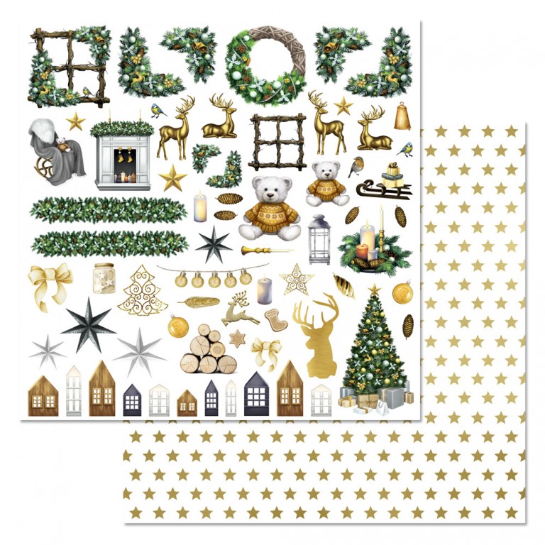 Бумага "Сканди Новый Год. Картинки" (ScrapMania)