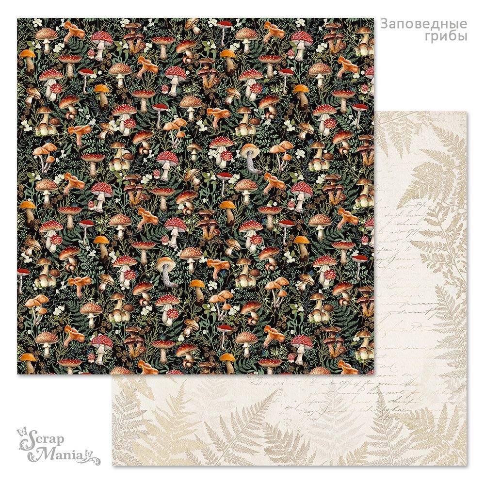 Бумага «Заповедные грибы. Царство мухоморов» (ScrapMania)