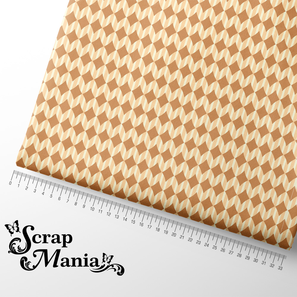 Отрез ткани 75х50 см "Бежевая иллюзия" (ScrapMania)
