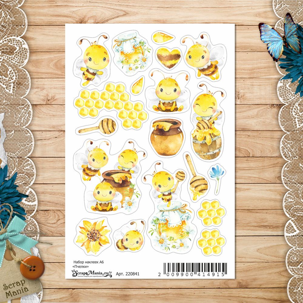 Набор наклеек А6 "Пчелки" (ScrapMania)