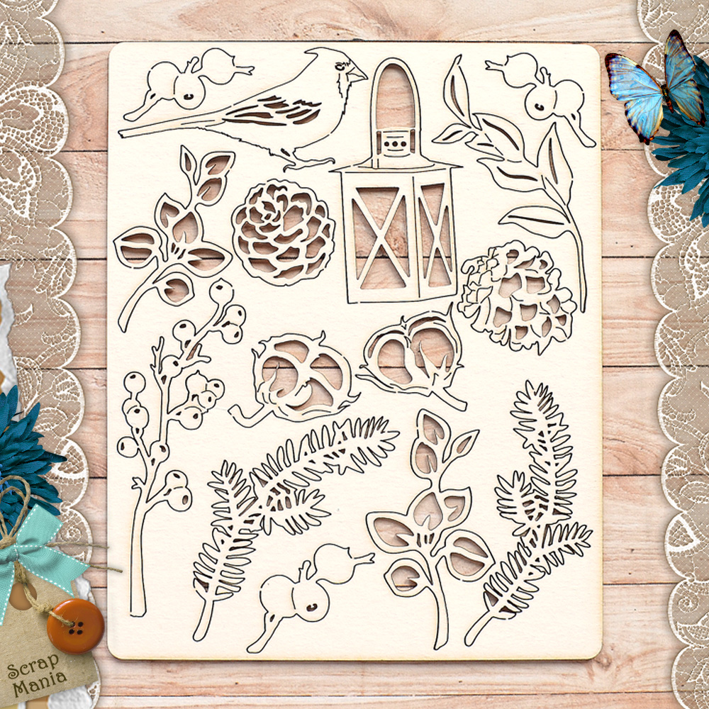 Чипборд "Новогодние традиции. Веточки" (ScrapMania)