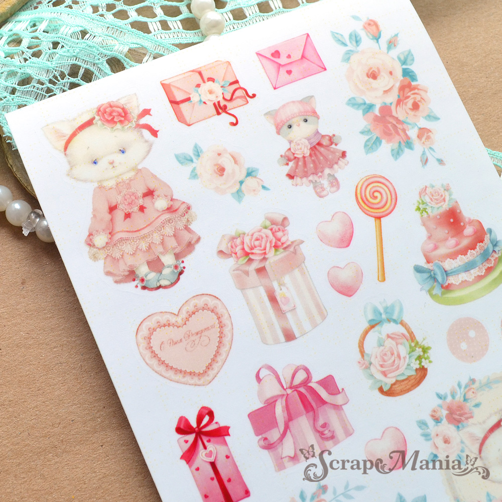 Набор наклеек А6 "МурТильда. Барышня" (ScrapMania)