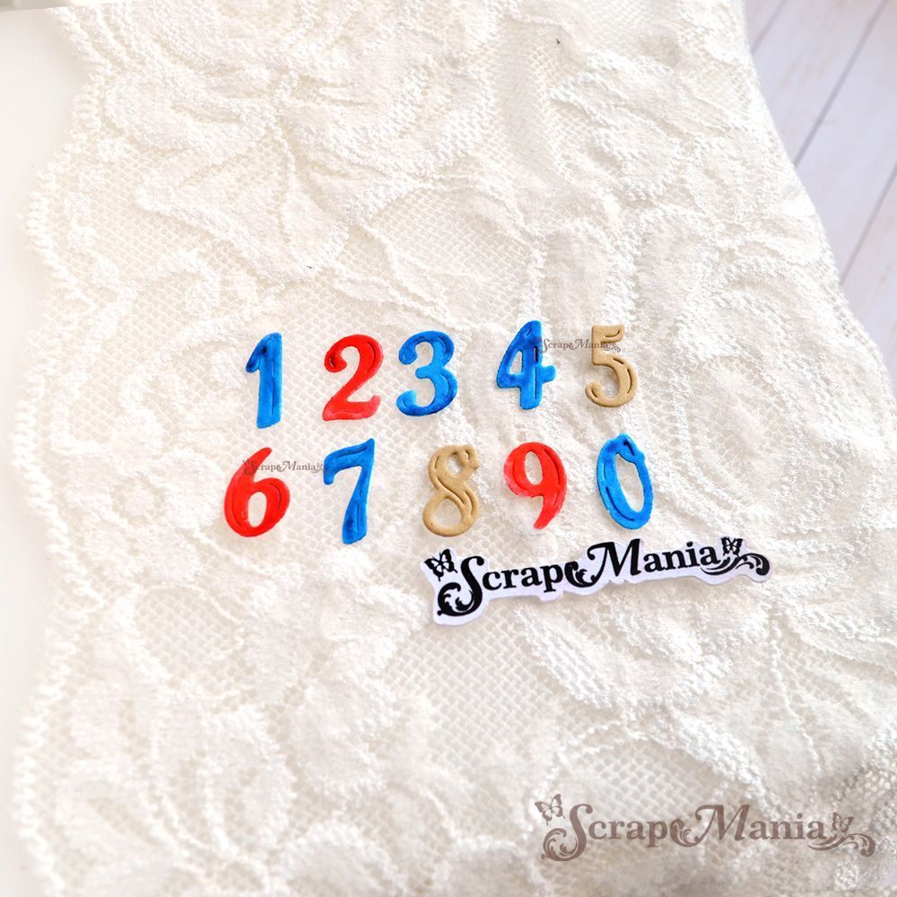 Нож "Цифры. Пухлые", 3,5х6 см (ScrapMania)