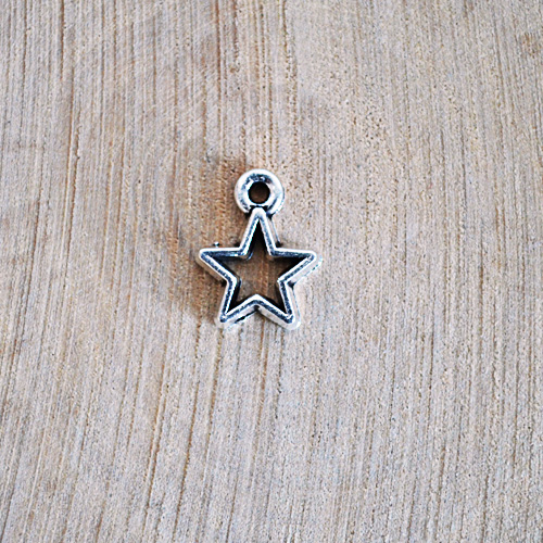 Подвеска металлическая "Звезда", цвет серебряный