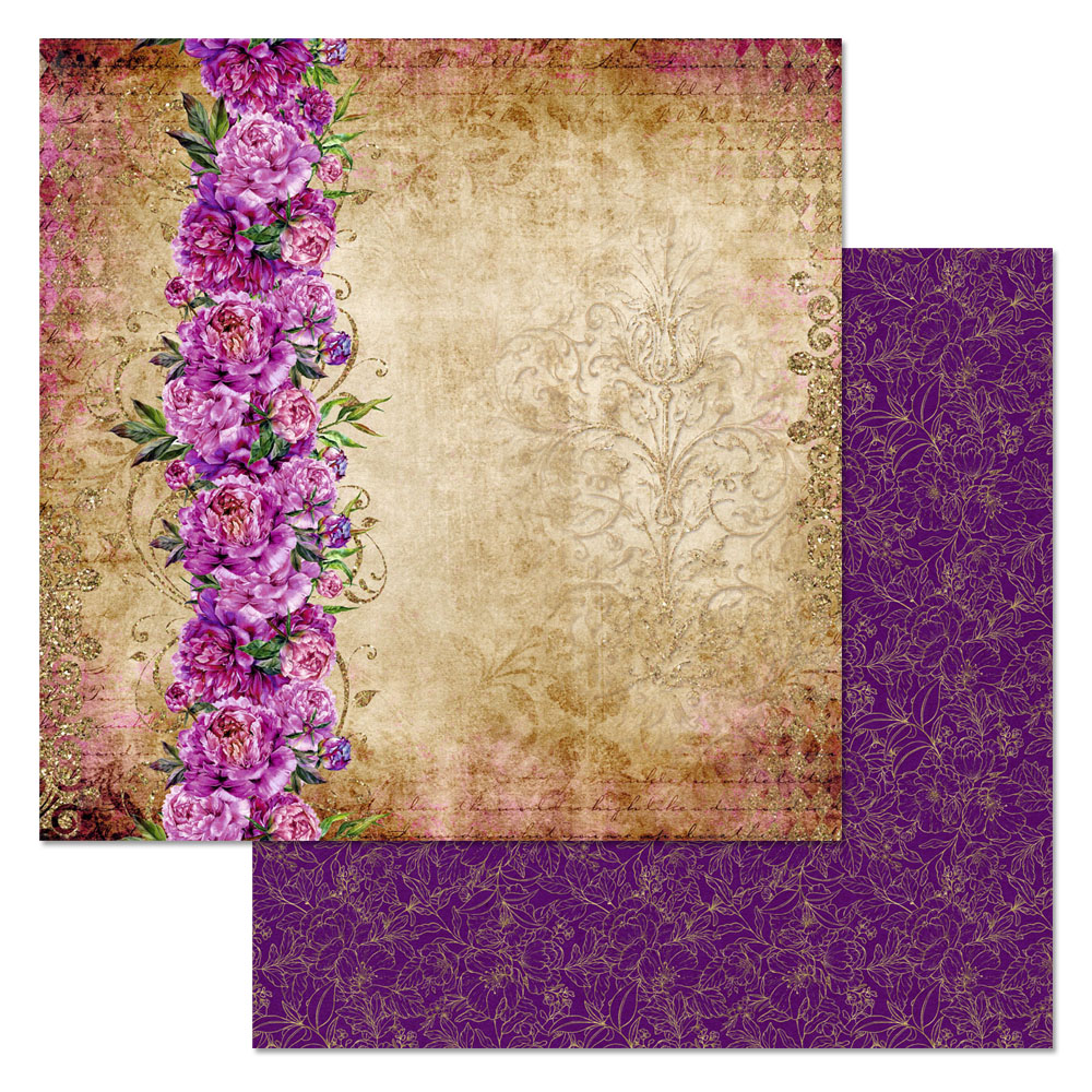 Бумага "Пионовый роман. Искренний" (ScrapMania)
