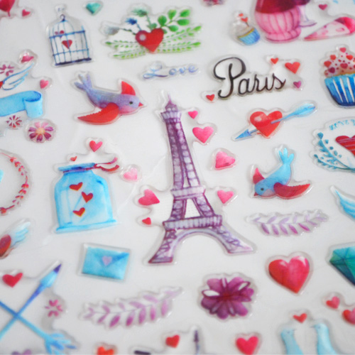 Наклейки мягкие 12х23 см "Париж"