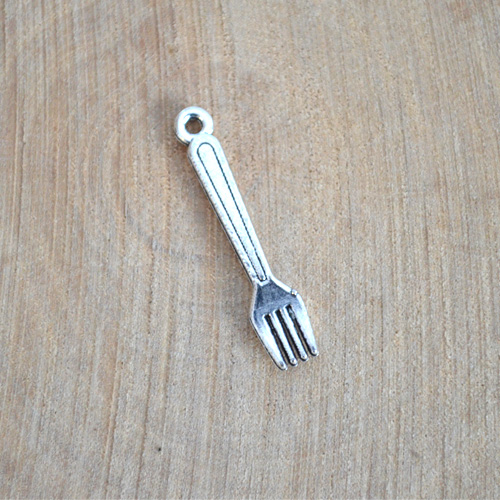 Подвеска металлическая "Вилка", цвет серебряный