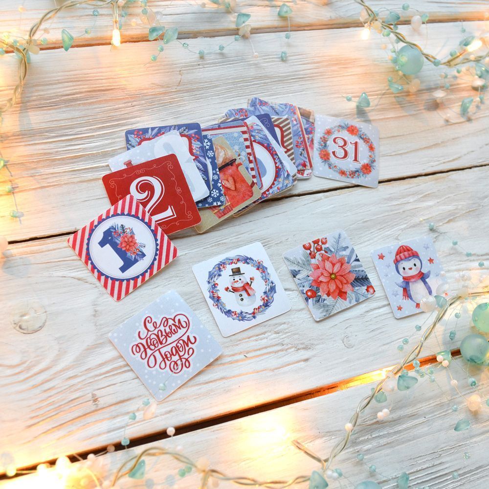 Набор наклеек "Адвент", 31 шт (ScrapMania)