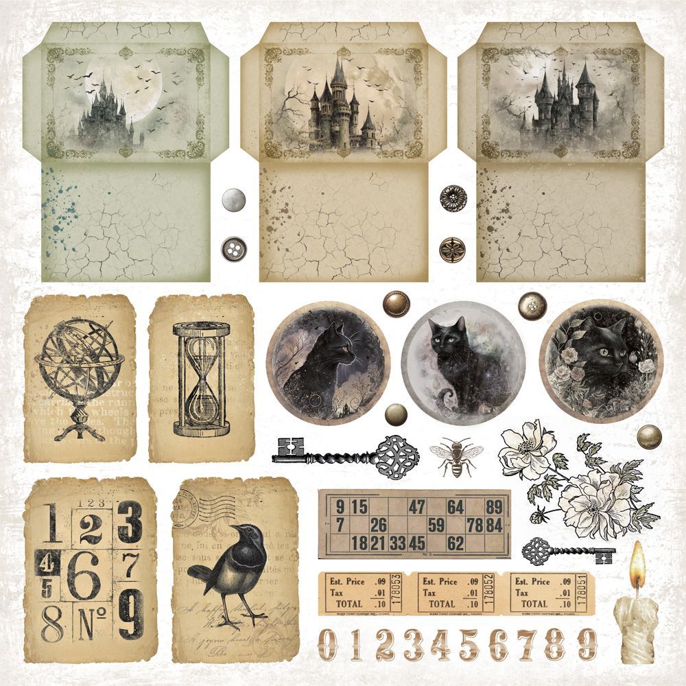 Бумага "Шепот магии. Конверты и картинки" (ScrapMania)