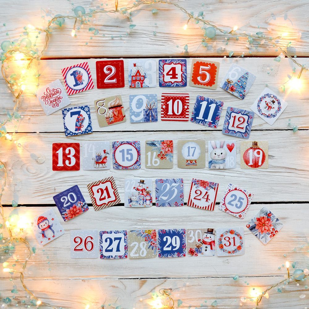 Набор наклеек "Адвент", 31 шт (ScrapMania)