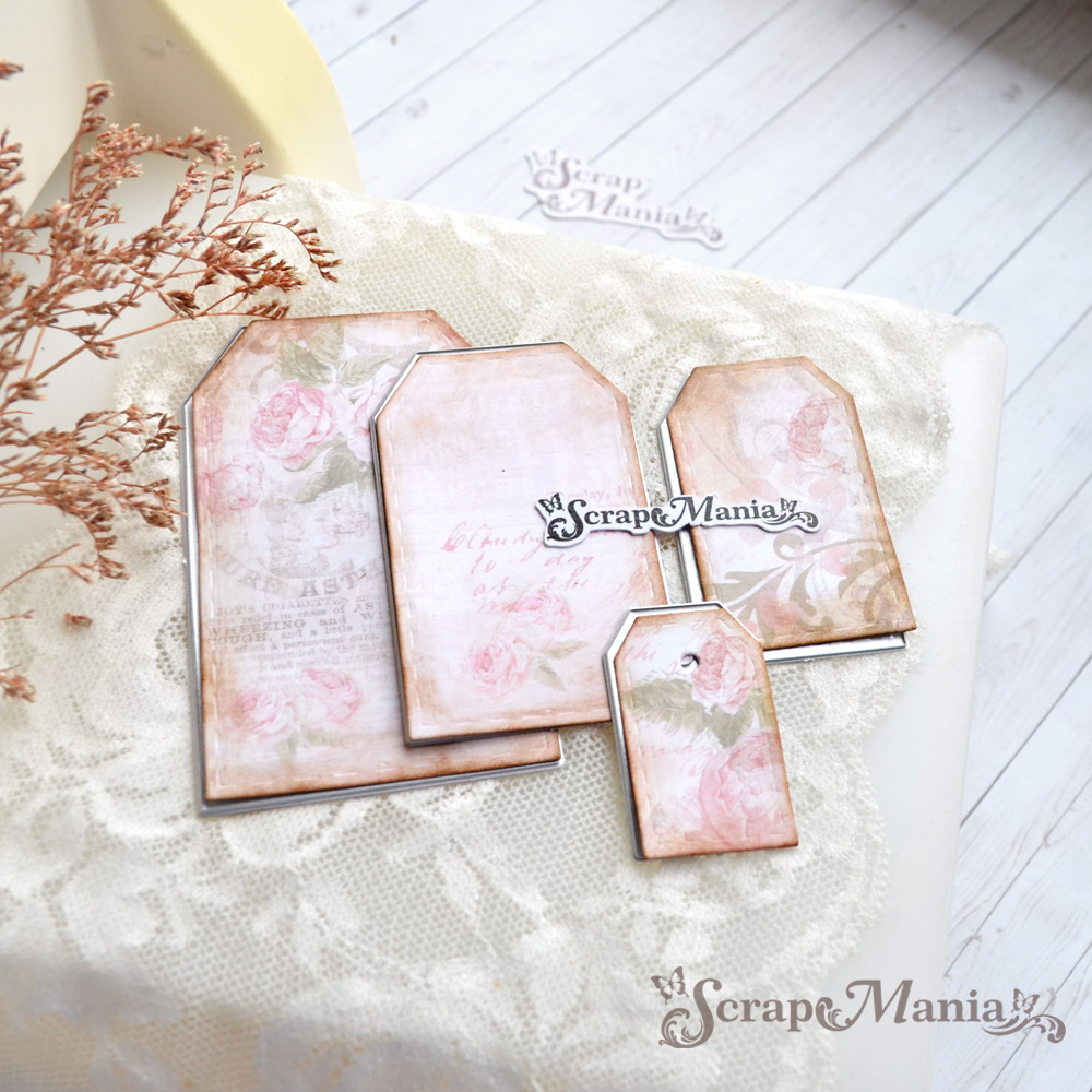 Нож "Ярлыки. Простые со строчкой", 5,5х9,2 см (ScrapMania)