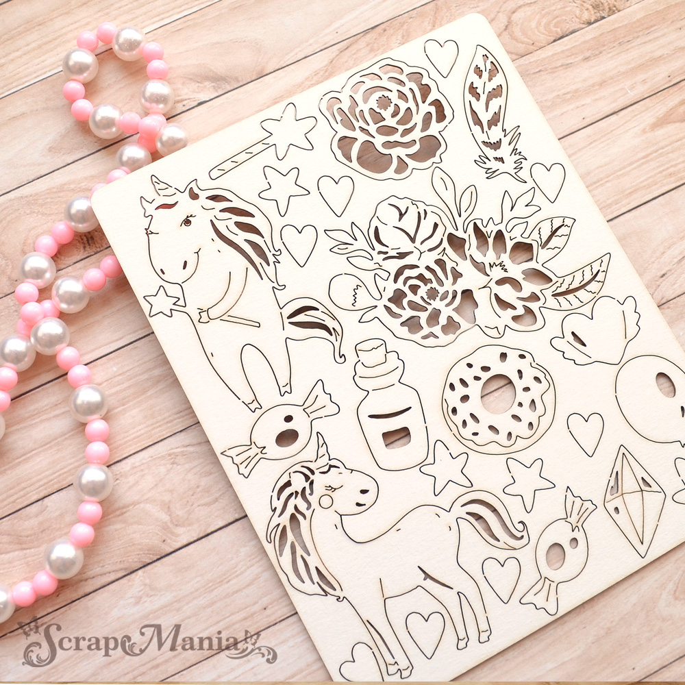 Чипборд "Розовые грезы" (ScrapMania)