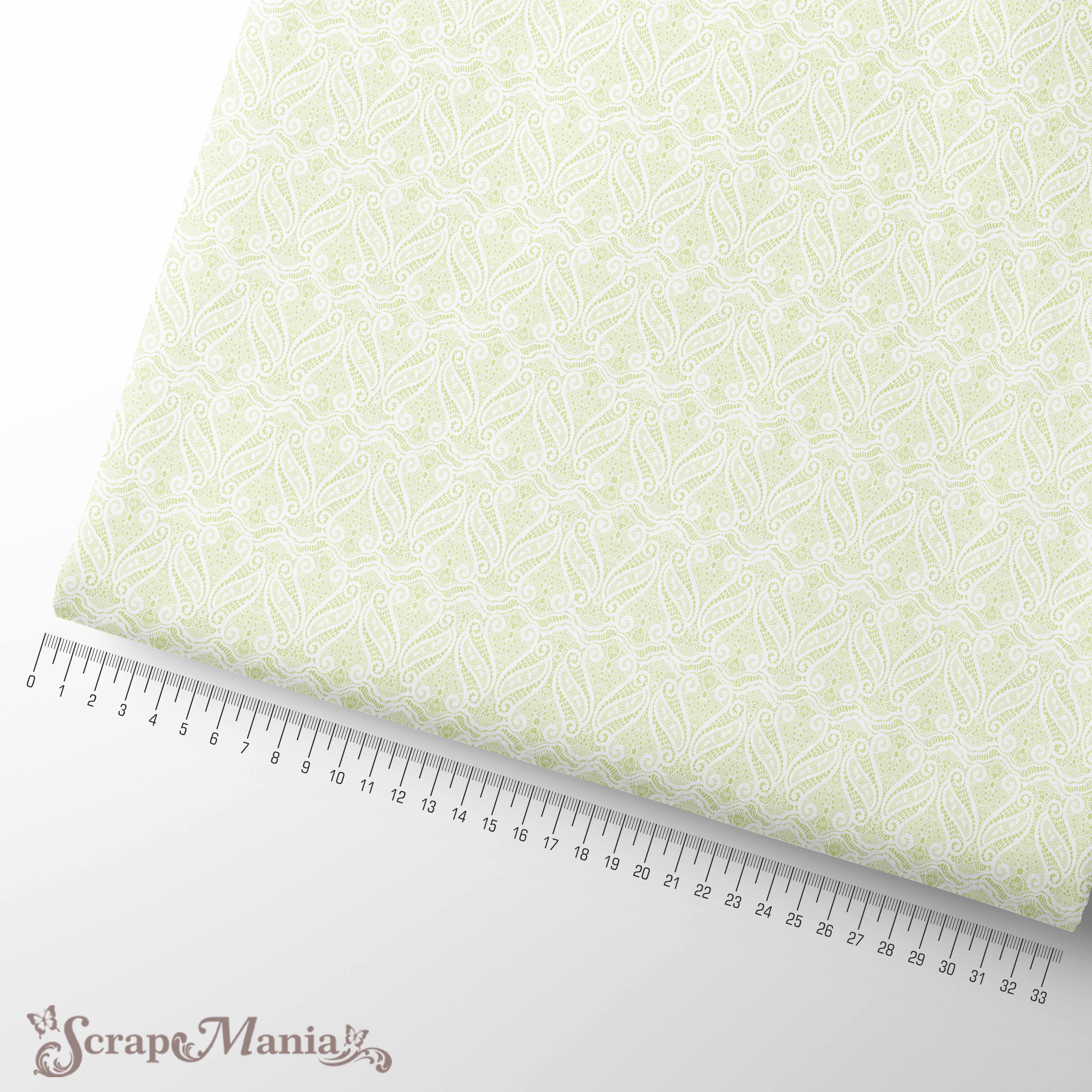 Отрез ткани 75х50 см "МурТильда. Зеленый узор" (ScrapMania)