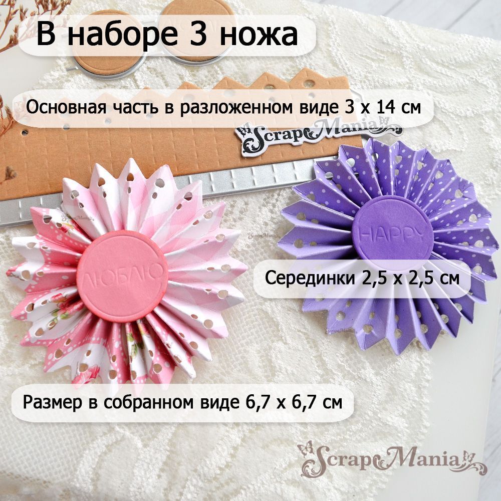 Нож "Розетка. Люблю", 3х14 см (ScrapMania)