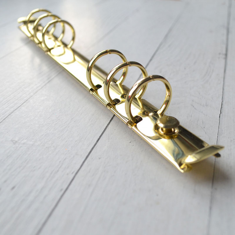 Кольцевой механизм с триггером и 2 винтами, 6 колец диаметром 2 см, длина 22,5 см, цвет золото (Китай)