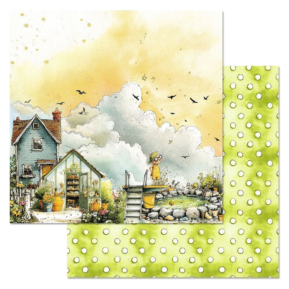 Набор бумаги 20х20 см "СуперБабушка", 12 листов (ScrapMania)