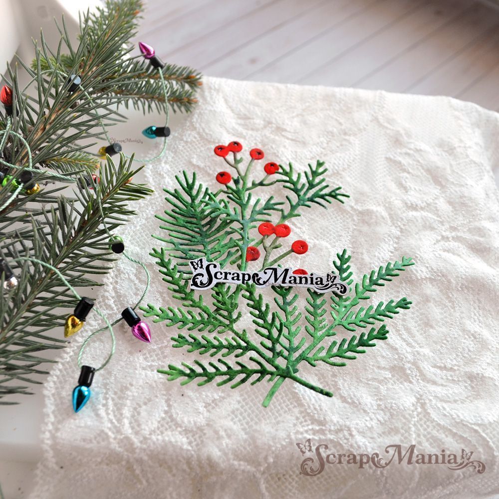 Нож "Сказка на Новый Год. Ягодки и хвоя", 4х7,5 см (ScrapMania)