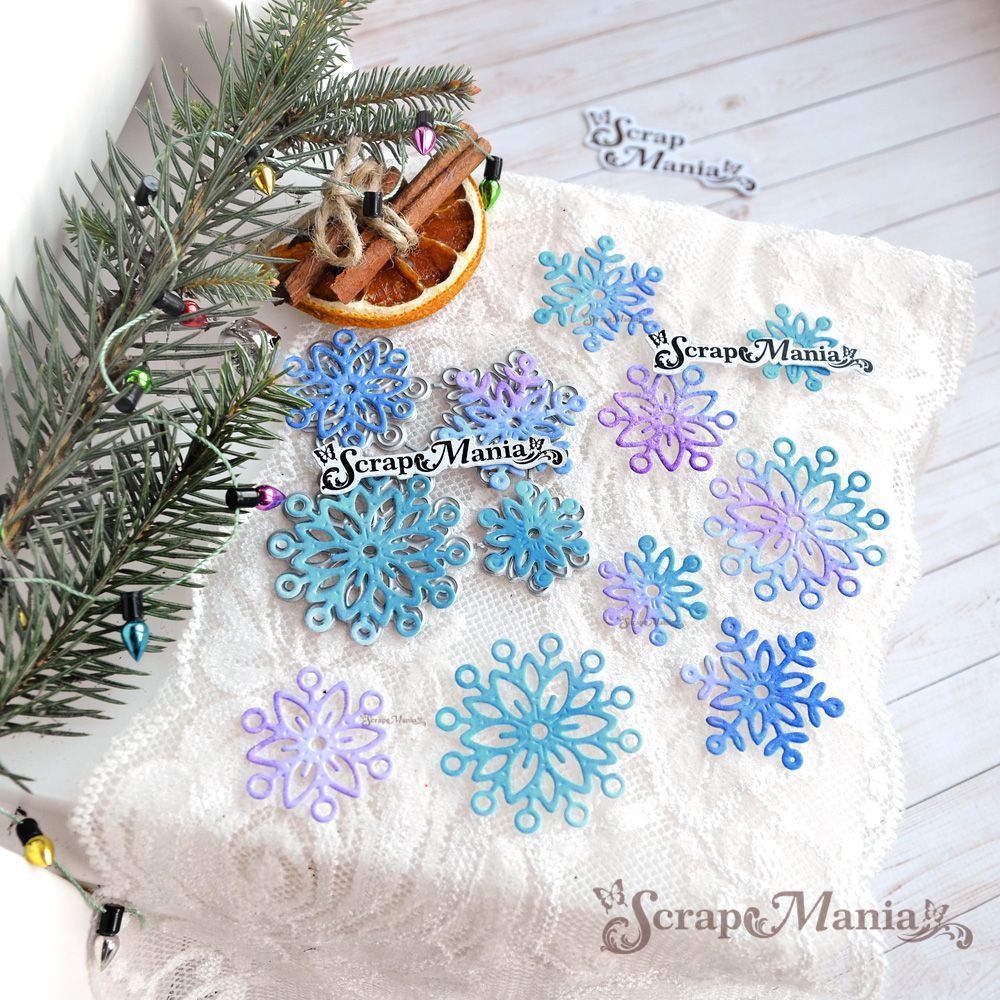 Нож "Сказка на Новый Год. Снежинки-ягодки", 3,8х3,8 см (ScrapMania)