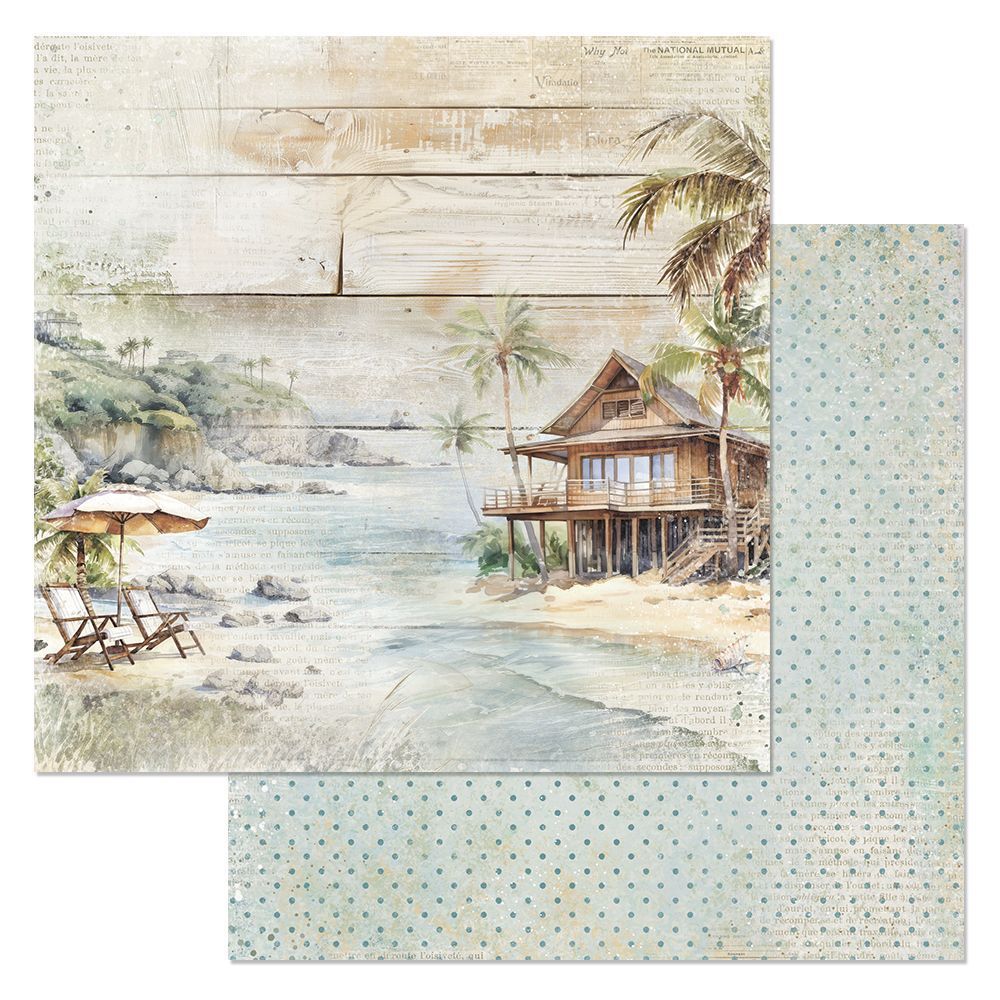 Набор бумаги 30,5х30,5 см "Тропический рай", 12 листов (ScrapMania)